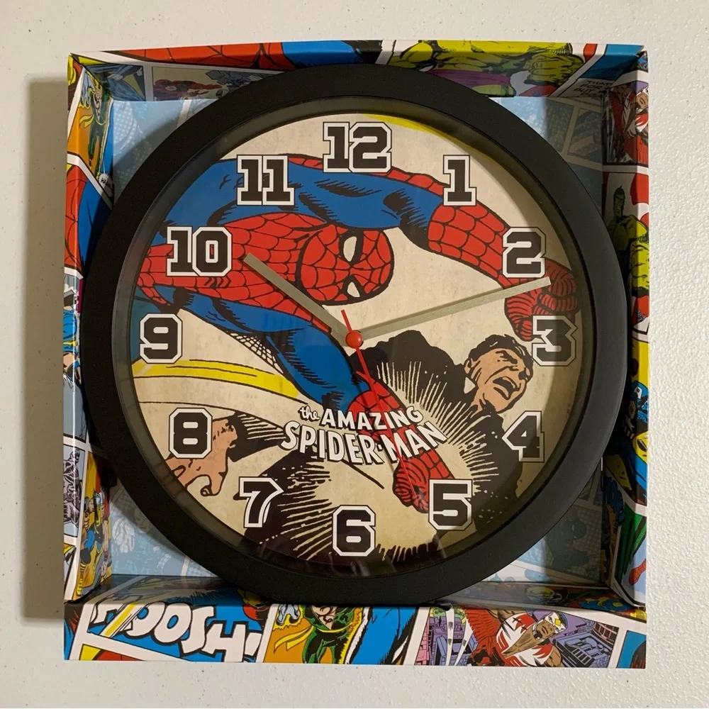 Marvel The Amazing Spider-Man Analog Wall Clock-NIB